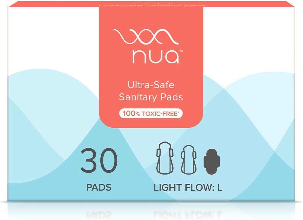 Nua Basics Ultra Thin Sanitary Pads for Women | All - Regular Sized | Without Disposable Cover | Ultra Thin | Wider Backs | Leak Proof | Toxin & Rash Free | Unscented | Pack of 30 Pads