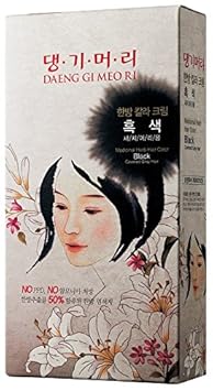 Daeng Gi Meo Ri – Korean Herbal Hair Dye Color Cream [Black] - Ppd-Free Gray Coverage, Hair Protection, High-Keratin Formula, 5 Oz