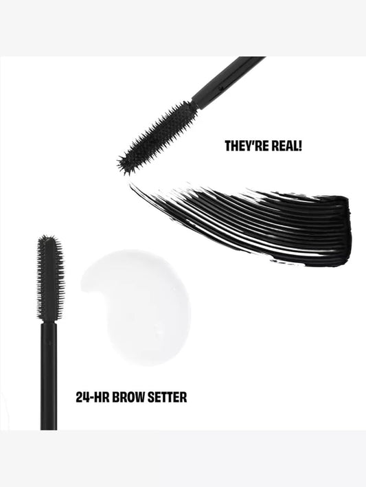 Benefit Whip It Glam Duo Gift Set with TRAVEL-SIZE They're Real Lengthening mascara and 24 Hour brow setter duo