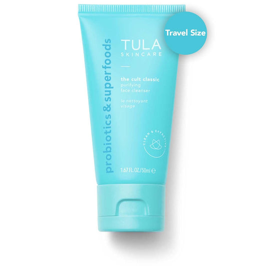 Tula Skin Care The Cult Classic Purifying Face Cleanser (Travel-Size) | Gentle And Effective Face Wash, Makeup Remover, Nourishing And Hydrating | 1.67 Oz