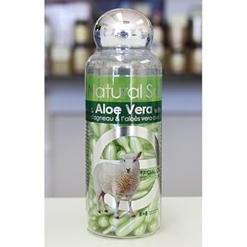 Placenta Facial Moisturizer With Vitamin E & Aloe Vera, 100 Gelcaps, Bill Natural Sources : Beauty & Personal Care