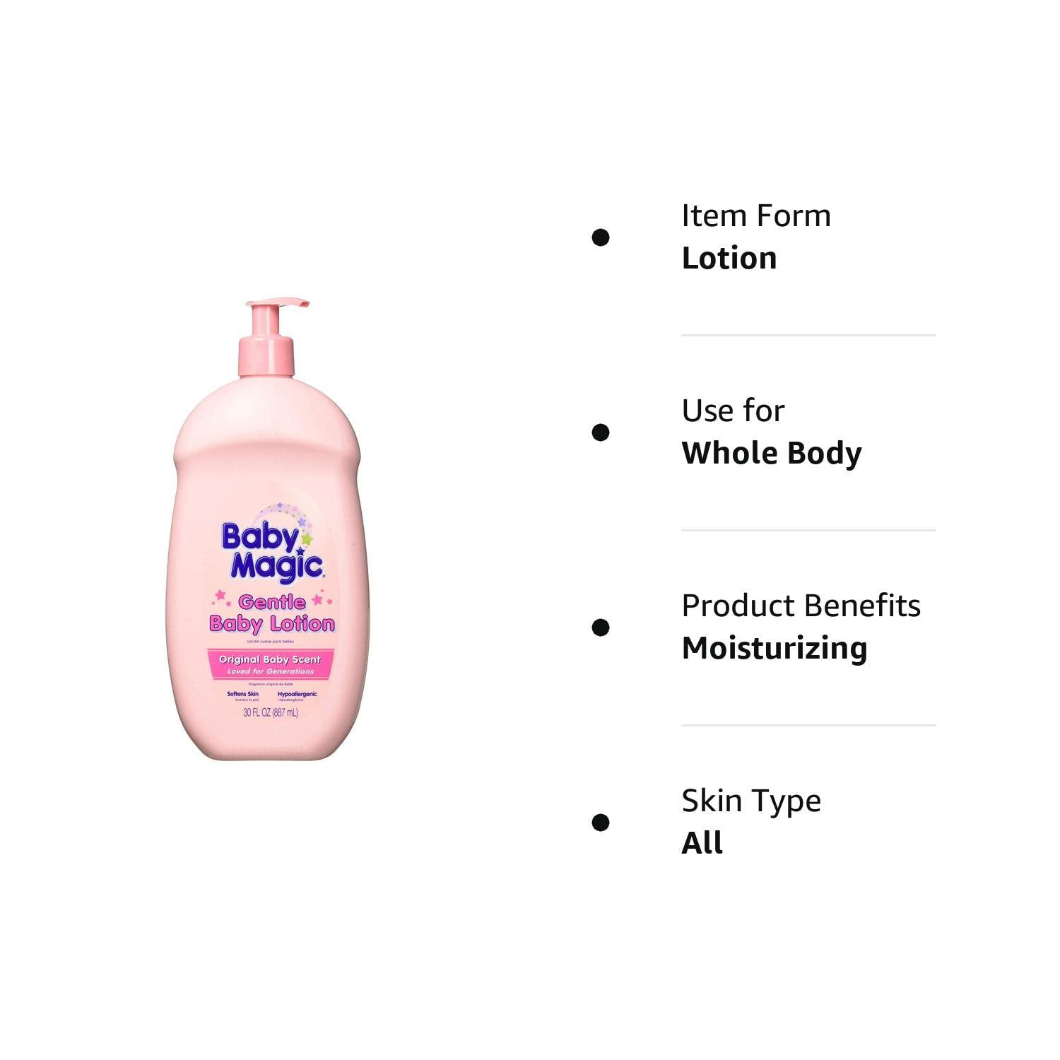 Baby Magic Gentle Baby Lotion Original Baby Scent 30 fl oz - 2 Pack : Baby