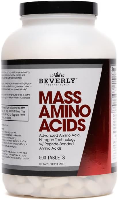 Beverly International Mass Amino Acids, 500 Tabs. Use Pre-Post Workout