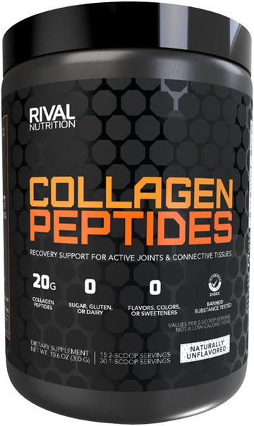 Rivalus Collagen Peptides, Unflavored, 0.66 Pound