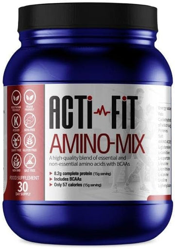 Acti-Fit Amino-Mix | 30-Day Supply | Includes All 8 Essential Amino Acids & Bcaas | Suitable For Vegans