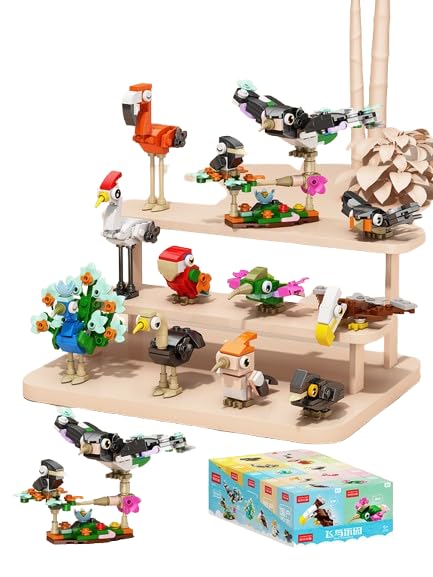 Assembling Building Blocks - Cute Pet Farm, Jurassic, Insect World, Sea Cute Animals, Bird Paradise | Educational Toys & Birthday Gift for Kids