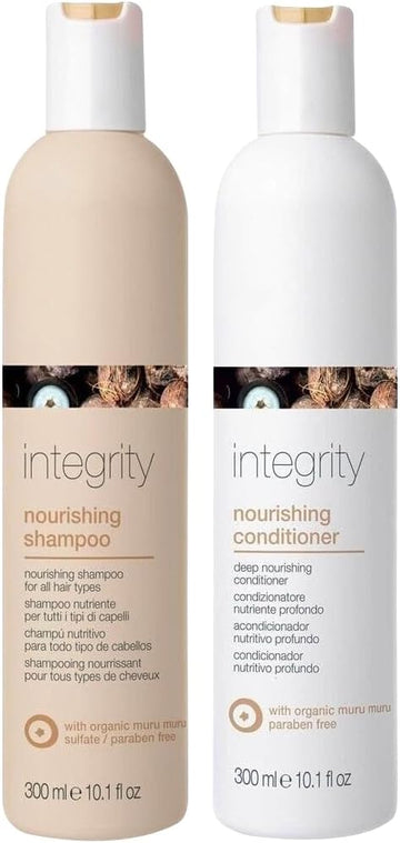 Milkshake Integrity Nourishing Shampoo And Conditioner With Milk Protein Shake- Set Of Care Products For All Types Of Hair - Moisture Repair Protection Set 300 Ml Duo Pack