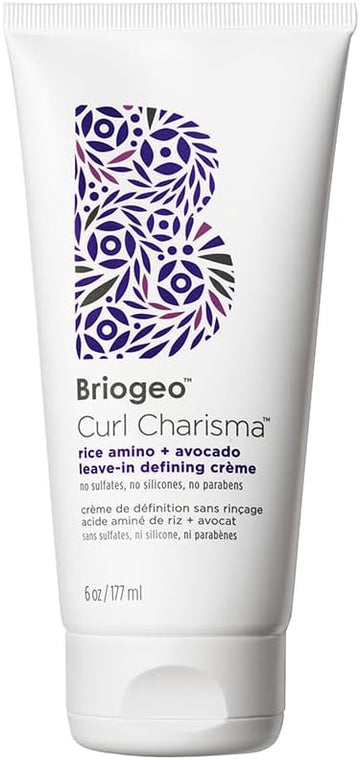 Briogeo Curl Charisma Rice Amino And Avocado Leave–In Defining Creme - Leave-In Styler For Wavy, Curly And Coily Hair Textures - Vegan, Phalate & Paraben-Free - 177Ml