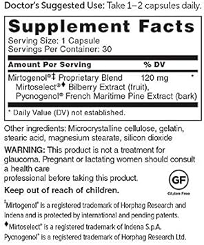 Dr. Whitaker Ocular Pressure & Retina Defense Supplement To Support Healthy Intraocular Pressure Levels, Circulation & Eye Tissue (30 Capsules)