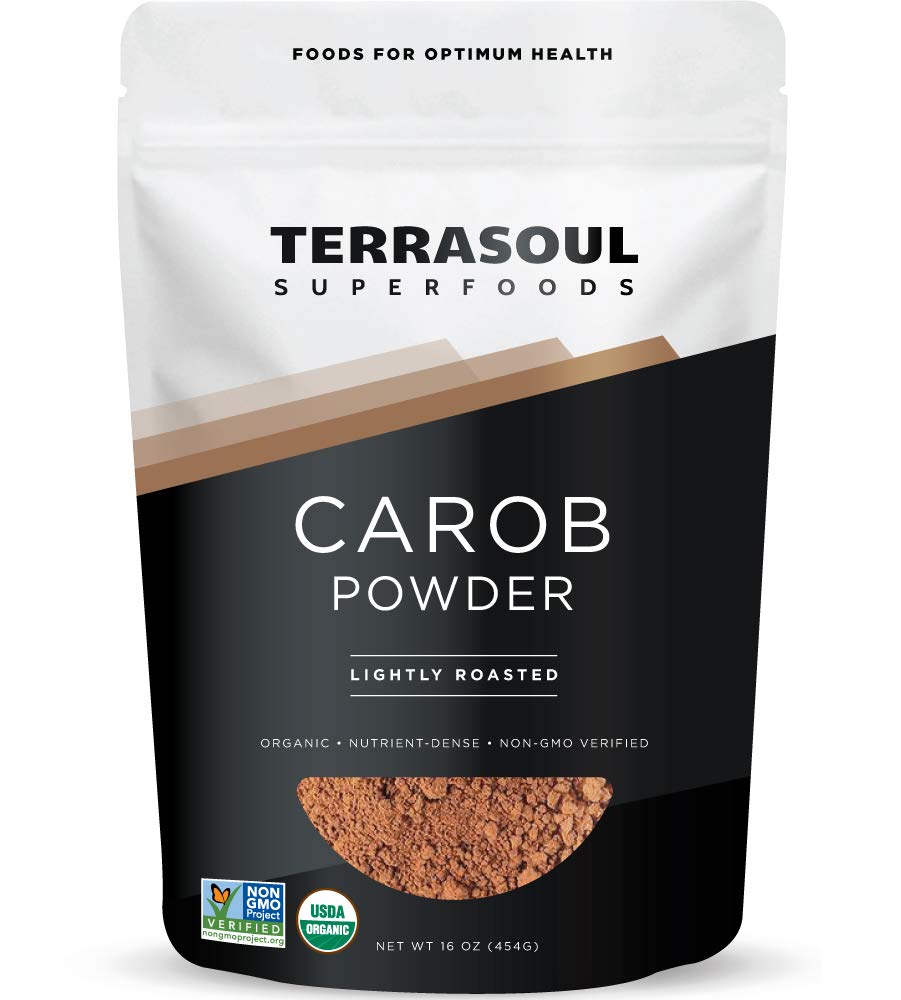 Terrasoul Superfoods Organic Carob Powder, 1 Lb - Cocoa Powder Alternative | High In Fiber