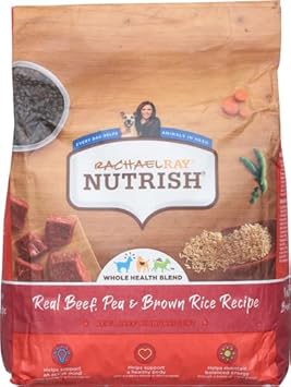Rachael Ray Nutrish Premium Natural Dry Dog Food With Added Vitamins, Minerals & Taurine, Real Beef, Pea, & Brown Rice Recipe, 6 Pounds (Packaging May Vary)