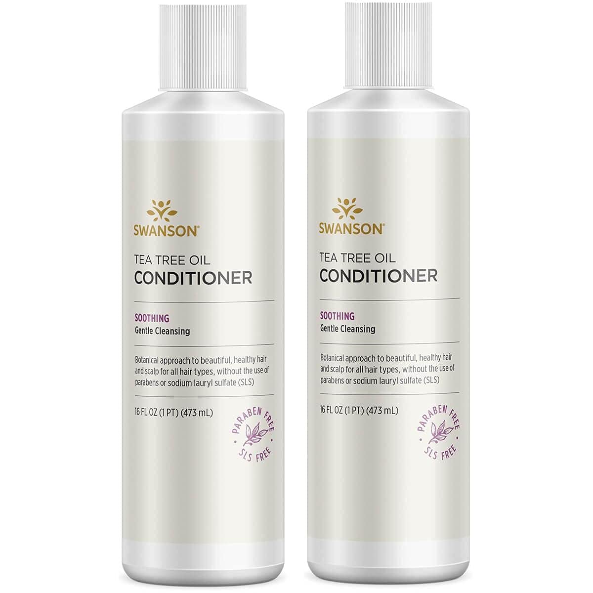 Swanson Tea Tree Oil Conditioner 16 Fl Ounce (1 Pt) (473 Ml) Liquid (2 Pack)