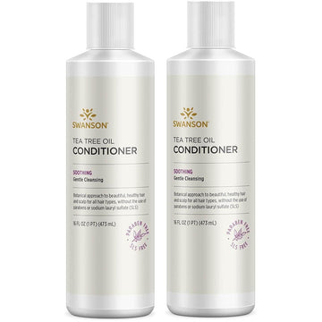 Swanson Tea Tree Oil Conditioner 16 Fl Ounce (1 Pt) (473 Ml) Liquid (2 Pack)