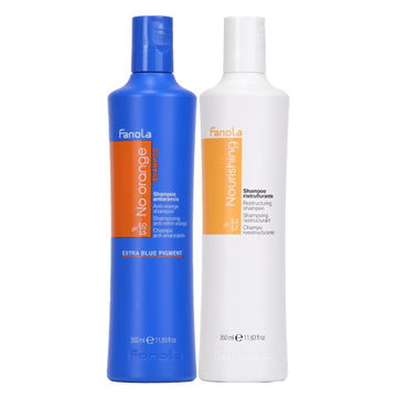 Fanola No Orange Shampoo Bundle With Nutri Care Restructuring Shampoo