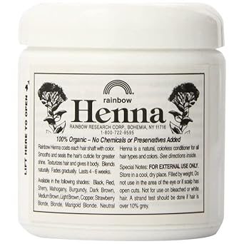 Rainbow Research - Henna Persian Burgundy Dark Auburn Hair Color - 4 Oz, 4 Pack (Image May Vary)4