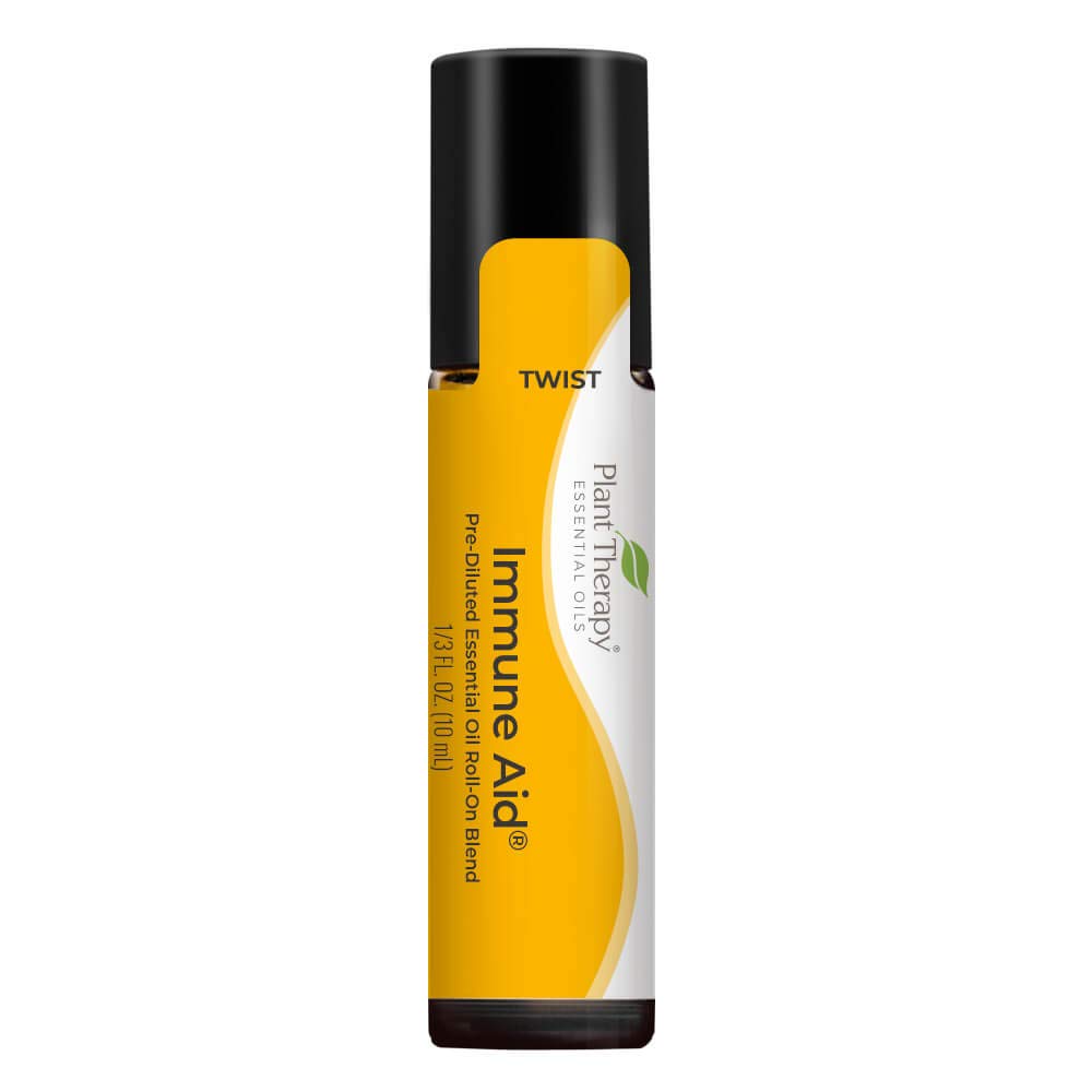 Plant Therapy Immune Aid Essential Oil Blend 10 Ml (1/3 Oz) 100% Pure, Pre-Diluted Roll On, Therapeutic Grade
