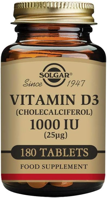 B0028H46V2– Solgar Vitamin D3 (Cholecalciferol) 25 Mcg (1000 Iu) - Helps Maintain Healthy Bones & Teeth - Immune System Support - Non-Gmo, Gluten Free, Dairy Free, Kosher - Unflavored, 180 Count