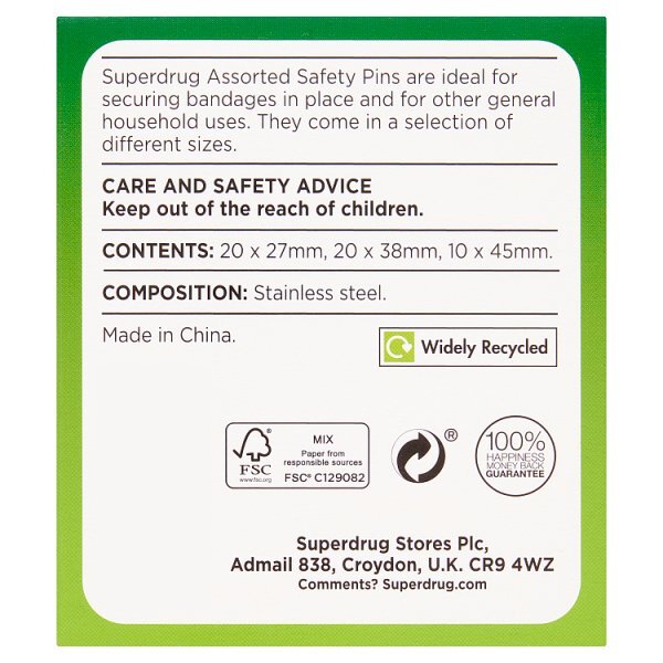 Safety Pins Assorted 50
