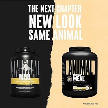 Animal Meal - All Natural High Calorie Meal Shake - Egg Whites, Beef Protein, Pea Protein, Vanilla