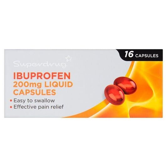 Ibuprofen Liquid 16 Capsules 200Mg