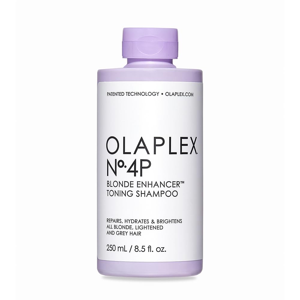 Olaplex No. 4P Blonde Enhancer Purple Toning Shampoo, Repairs, Hydrates, & Brightens All Blonde, Lightened, & Grey Hair, 8.5 Fl Oz