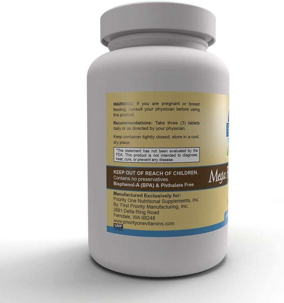 Priority One Vitamins Mega Flavonoid 2000 90 Tablets - Clinically dosed bioflavonoid Combination. : Health & Household
