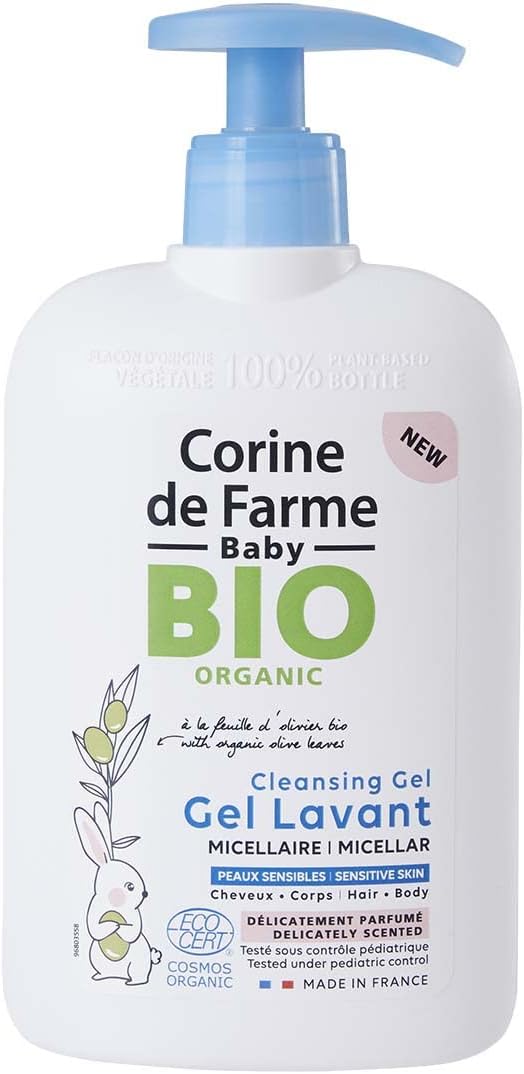 Corine De Farme Scented Micellar Body & Hair Wash Gel, Organic Olive Leaf Extract Formula