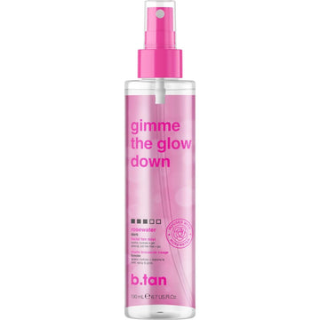 B.Tan Clear Face Tan Mist | Gimme The Glow Down - Best Facial Tanner Spray, Gradual Bronzing Sunless Tanning Water, Infused With Rosewater, Vegan, Cruelty Free, 6.7 Fl Oz