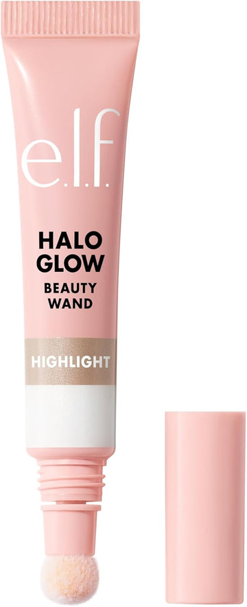 E.L.F. Halo Glow Highlight Beauty Wand, Liquid Highlighter Wand For Luminous, Glowing Skin, Buildable Formula, Vegan & Cruelty-Free, Irl Angel