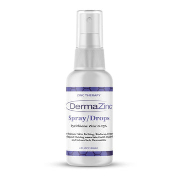 Dermazinc Therapy Spray/Drops, Zinc Spray For Skin Disorder Relief Drops For Psoriasis, Dermatitis, Eczema, And Other Skin Condition Symptoms, 4Oz