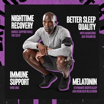 Animal Pm - Sleep Aid For Adults Non-Habit Forming Relaxation Enhancer And Mood Support With Melatonin, L-Theanine, Zylaria, Zinc, Magnesium, Vitamin B6, Gaba + Akg Anabolic Stack Supply, 30 Count