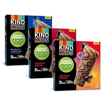 Kind Kids School Friendly Blueberry Muffin And Chocolate Chip Oat Bars Variety Pack, 15 Count