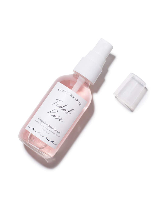 Earth Harbor | Tidal Rose Crystal Hydration Toner - Soothes Inflammation & Tones | Rose Water + Rose Quartz + White Tea | 100% Natural & Cruelty-Free | 2 Fl Oz