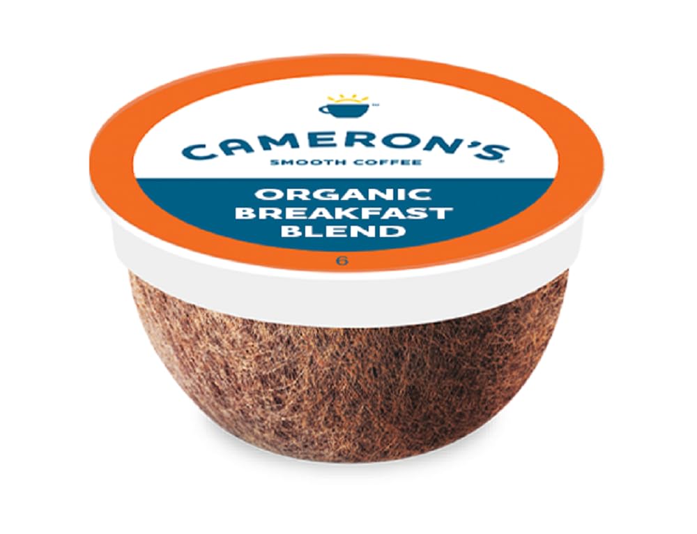 Cameron's Coffee Organic Breakfast Blend Single-Serve Coffee Pods, Light Roast, 100% Arabica, 12 Count (Pack of 6)