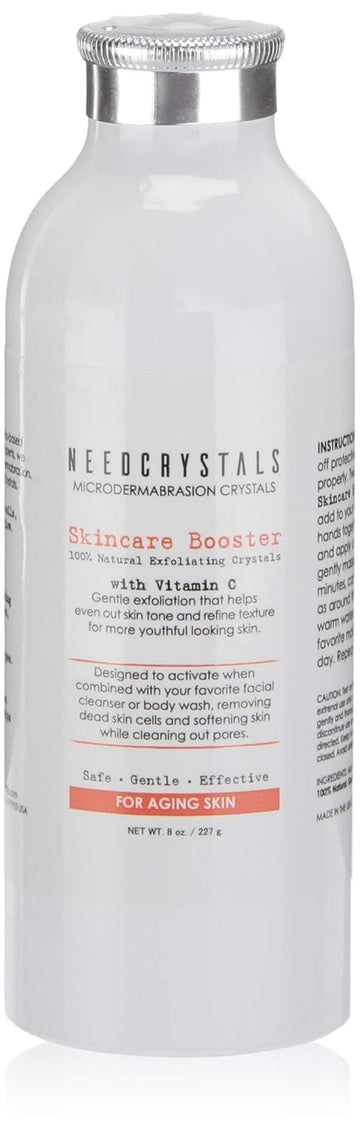 Needcrystals Microdermabrasion Crystals, Diy Face Scrub With Vitamin C. Natural Facial Exfoliator For Dull Or Dry Skin Improves Wrinkles, Anti-Aging, Skin Texture & Brightening. 8 Oz