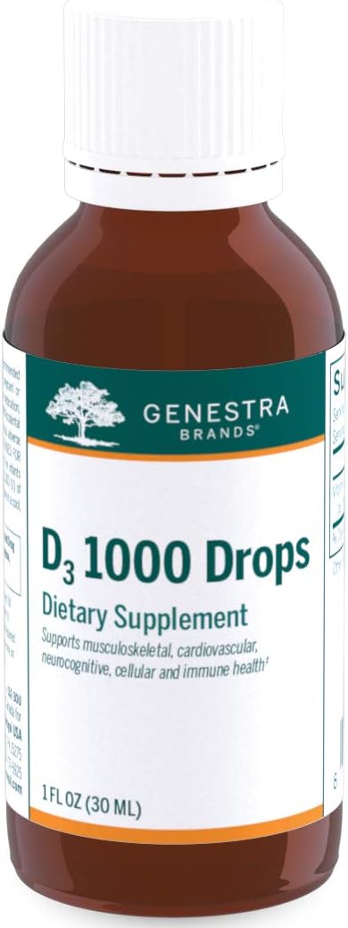 Genestra Brands D3 1000 Drops | Liquid Vitamin D Supplement | 1 Fl. Oz