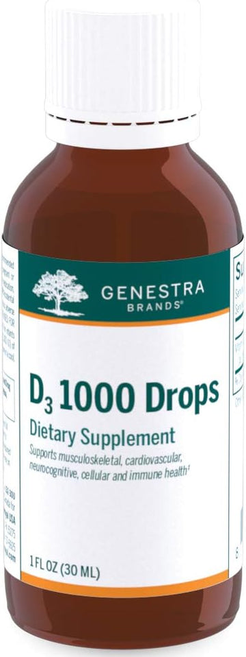 Genestra Brands D3 1000 Drops | Liquid Vitamin D Supplement | 1 Fl. Oz