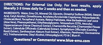 Blue Emu Muscle and Joint Deep Soothing Original Analgesic Cream, 1 Pack 2 oz : Health & Household