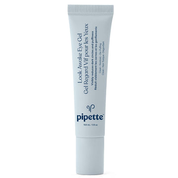 Pipette Look Awake Eye Gel - Eye Roller For Puffiness, Wrinkles, Dark Circles Under Eye Treatment For Women, Unique Peptide Formula With Moisturizing Squalane, Hypoallergenic, 0.5 Fl Oz