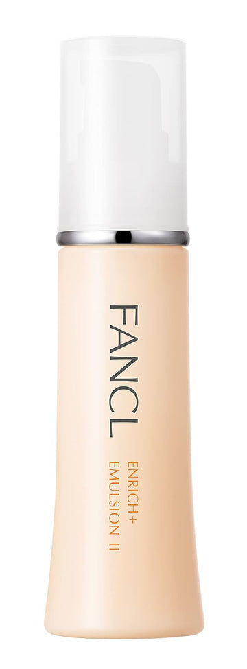 Fancl Enrich+ Emulsion Ii - 100% Preservative-Free, Facial Lotion With Niacinamide, Hydration, Anti-Aging, Firming & Elasticity Solutions For All Skin Types