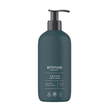 Attitude Liquid Hand Soap, Ewg Verified, Plant And Mineral-Based, Vegan Personal Care Products, Pine & Sage, 16 Fl Oz