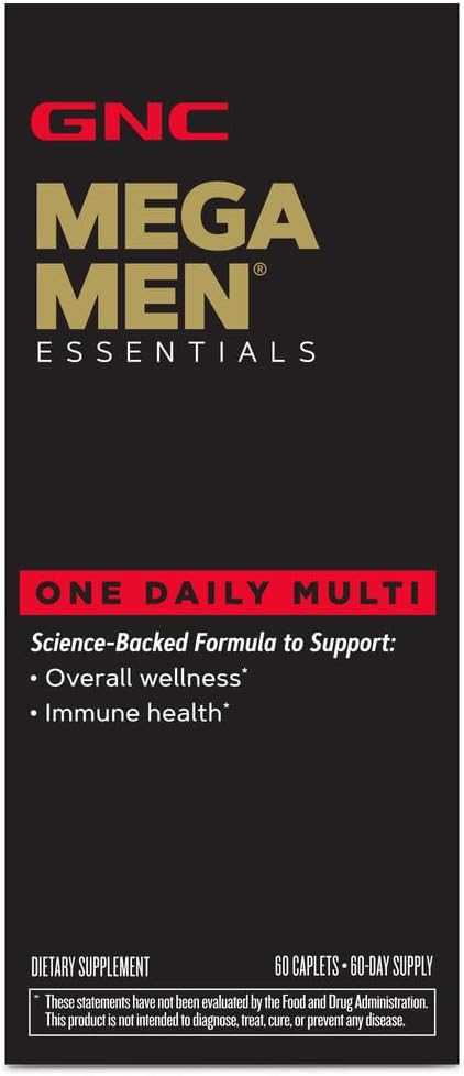 Gnc Mega Men Multivitamin | Antioxidants, Heart Health, And Immune Support | 60 Caplets