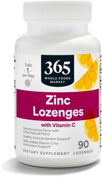 365 By Whole Foods Market, Lounceenges Zinc Vitamin C, 90 Count