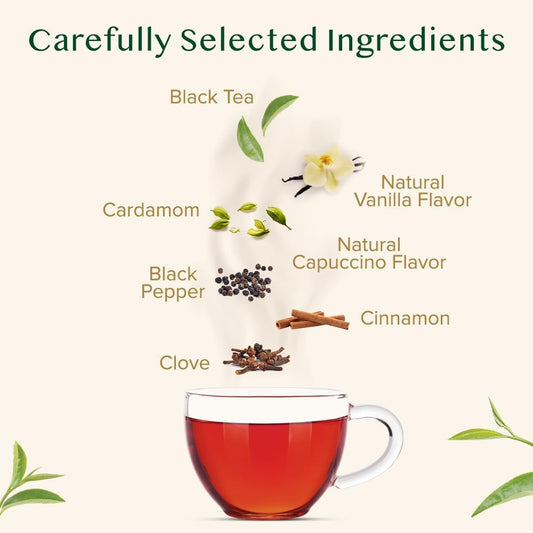 Vahdam, Vanilla Spiced Chai Tea | 100 Tea Bags | Spiced Masala Chai Tea | Delicious Blend Of Vanilla Tea | Spiced Chai Tea Bag | Brew As Hot, Cold Or Iced Tea