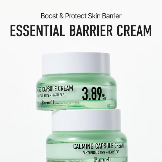 Parnell Panthenol 3.89% | 50Ml / 1.69 Fl.Oz. | Heartleaf Calming Capsule Cream, Acne Soothing Cream, Korea Skin Care, Korea Beauty