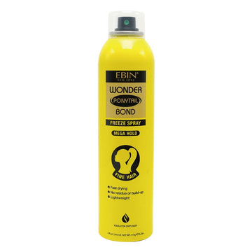 Ebin New York Freeze Hair Spray Wonder Ponytail Bond Extreme Hold 8 Oz Quick-Dry Hair Styling Spray For Sleek Ponytails, Updos, And Long-Lasting Control (1 Pack)