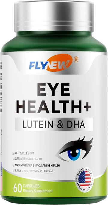 Eye Health Supplement, Eye Care With Lutein& Dha, Anthocyanin Rich Blueberry Extract, Zeaxanthin From Marigold Flower Extract?Made In Usa 60 Capsules