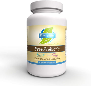 Priority One Vitamins Pre+Probiotic 120 Vegetarian Capsules - Support for Healthy Gut Microflora* Clinical Strength