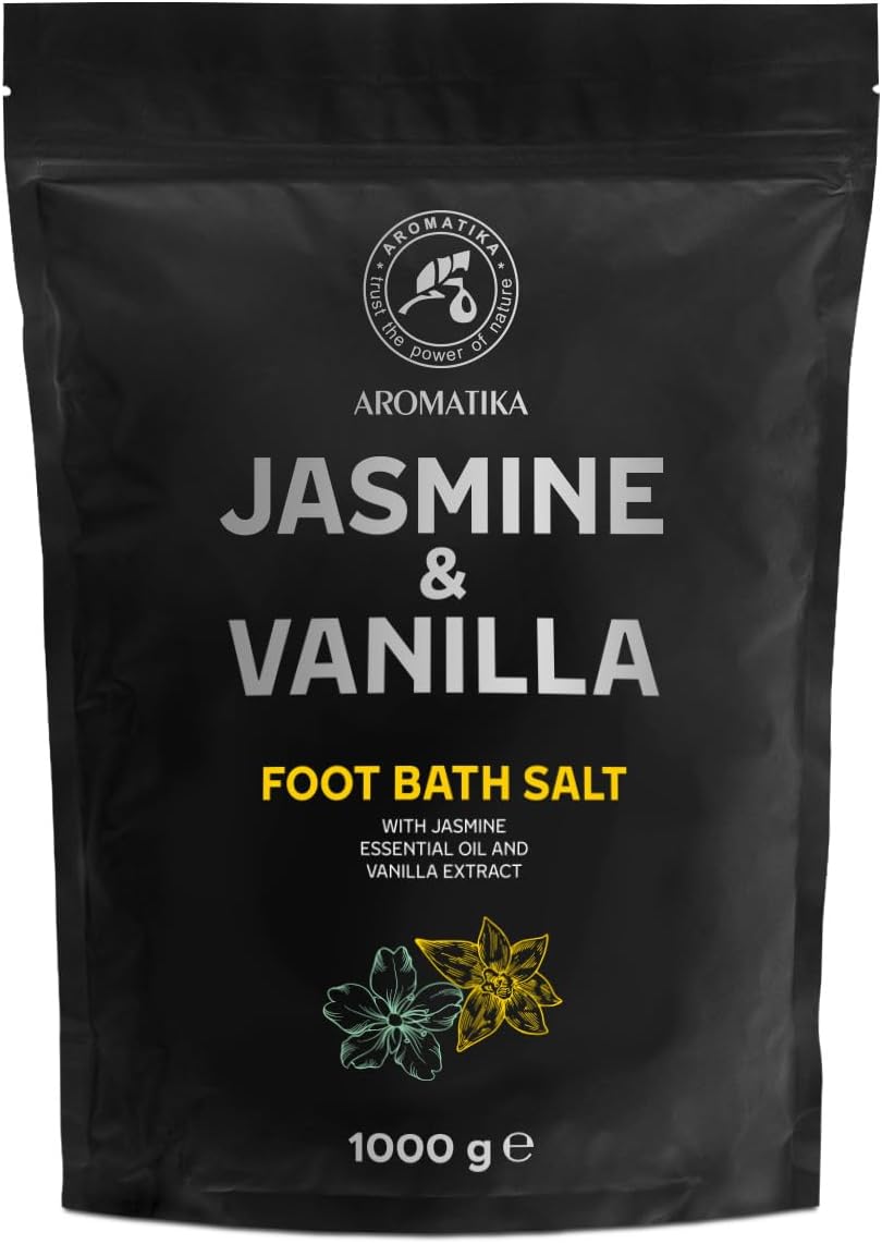 Aromatika Foot Soak - Jasmine & Vanilla 35Oz - Pedicure Foot Soak - Foot Bath Additive - Relax & Aromatherapy