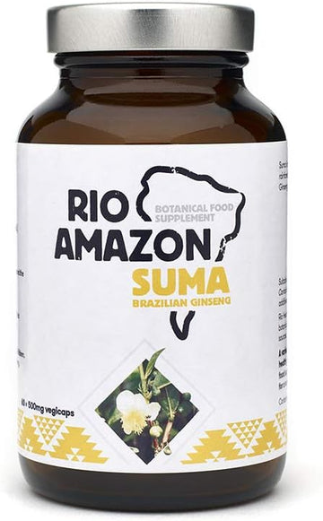 Rio Amazon 500 Mg Suma Brazilian Ginseng 120 Vegetarian Capsules, 120 G